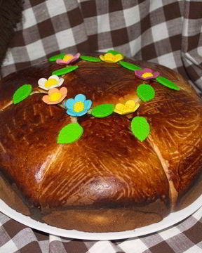 Пасхальный сдобный каравай