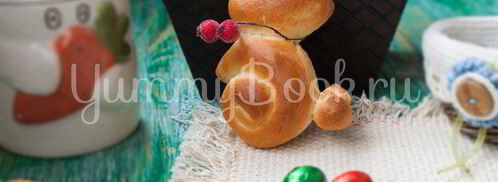 пасхальные булочки-кролики. Шаг 9