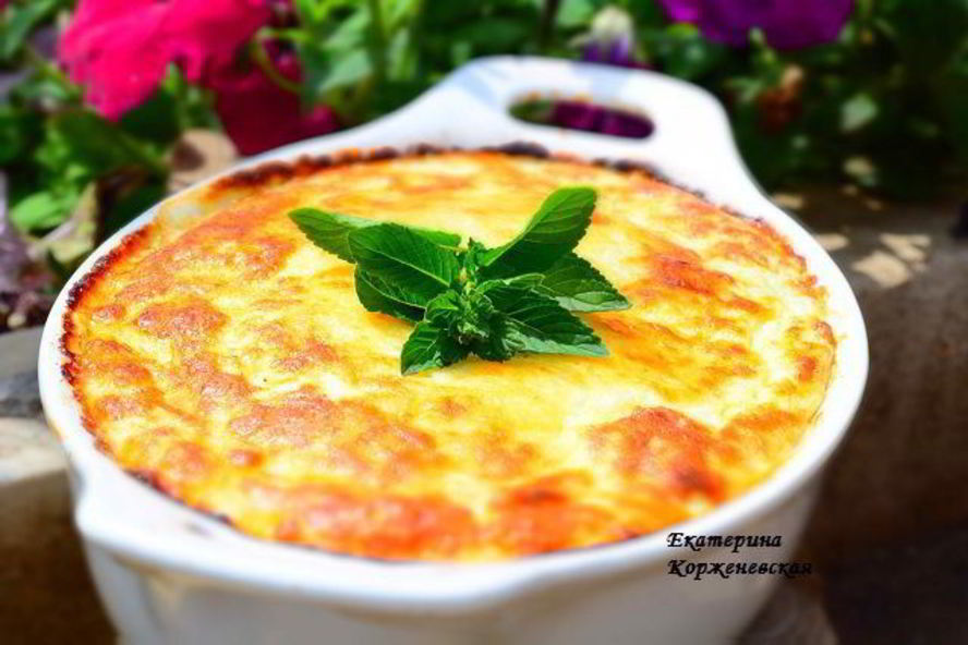 Рецепт кабачкового суфле пода сырного шапкого