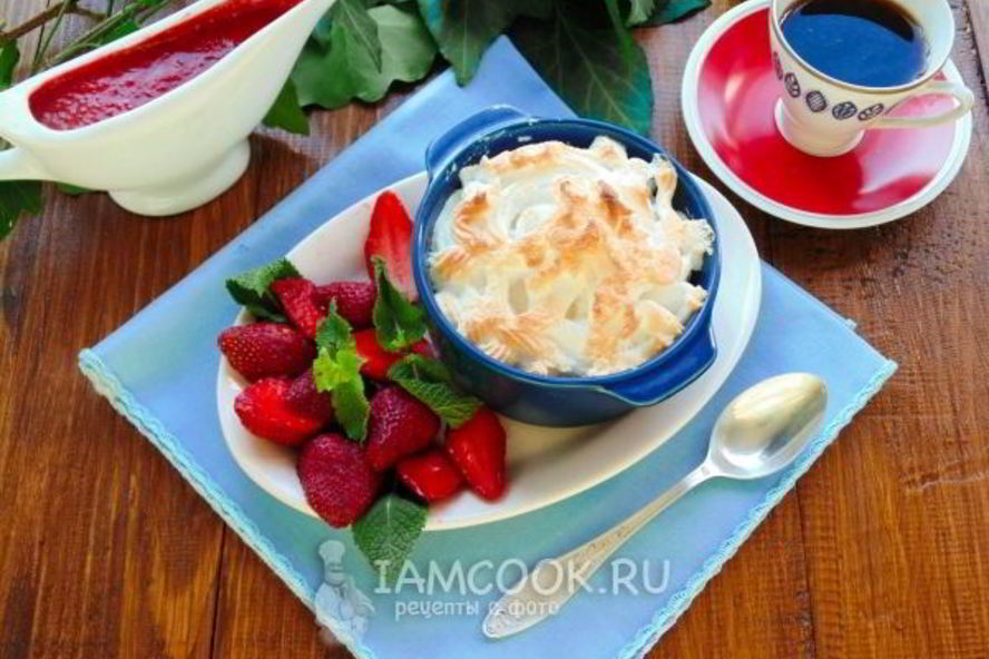Рецепт клубничное суфле десерт за 5 минут