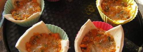 корзиночки с морковным суфле, вешенками и тыквенными семечками. Шаг 13