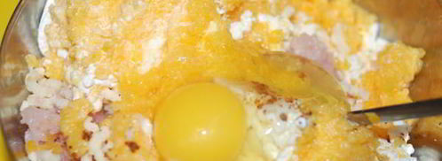 куриное суфле с тыквой, сыром и творогом. Шаг 4