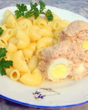 Куриное суфле с яйцами в форме