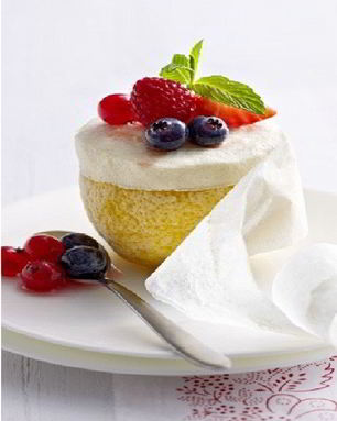 Лимонно-ягодное суфле