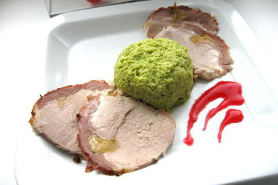 Рецепт запеченная свинина с суфле из зеленого горошка бабочки прилетели