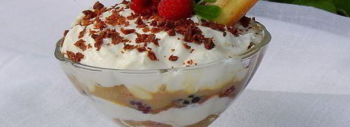 десерт в стиле тирамису с малиной и ежевикой. Шаг 6