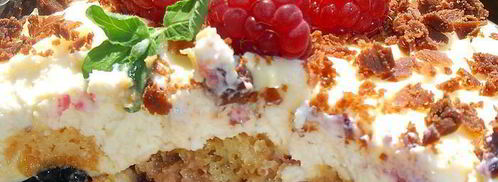 десерт в стиле тирамису с малиной и ежевикой. Шаг 7