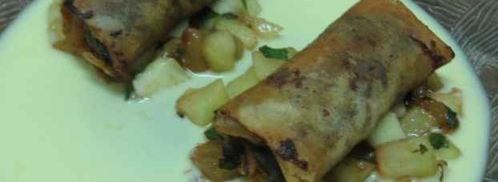 эгроль с персиками и шоколадным соусом. Шаг 60