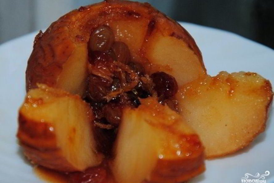 Рецепт запеченные яблоки с сахаром