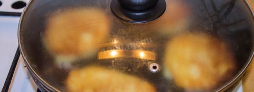 драники картофельные с фаршем. Шаг 19