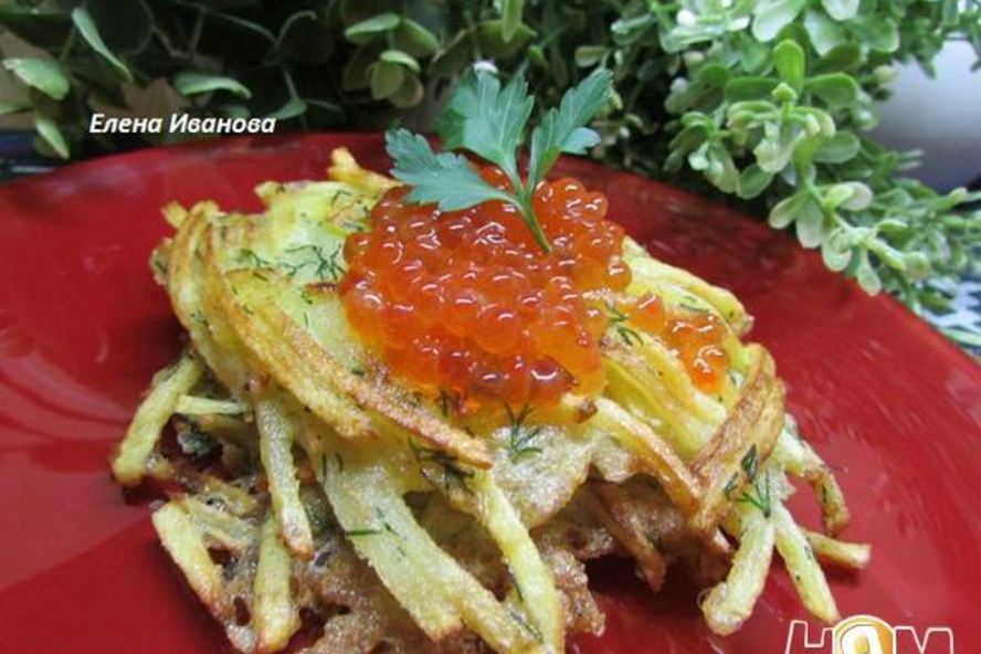 Рецепт драники с красной икрой