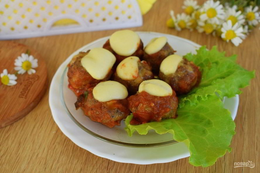 Рецепт фрикадельки под томатно-сырным соусом