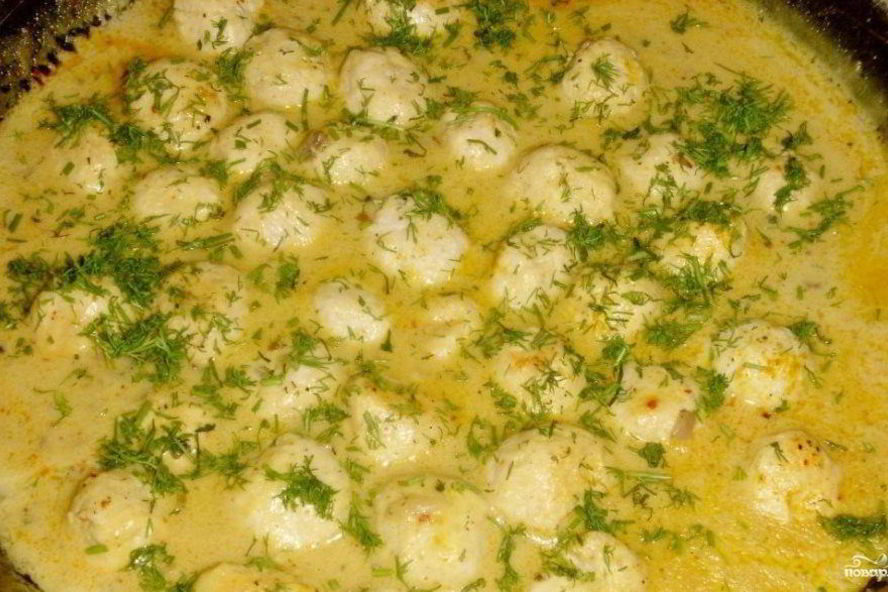 Рецепт фрикадельки в грибном соусе