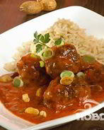 Фрикадельки в красном карри