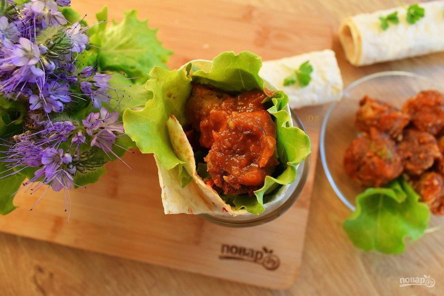 Рецепт фрикадельки в лаваше