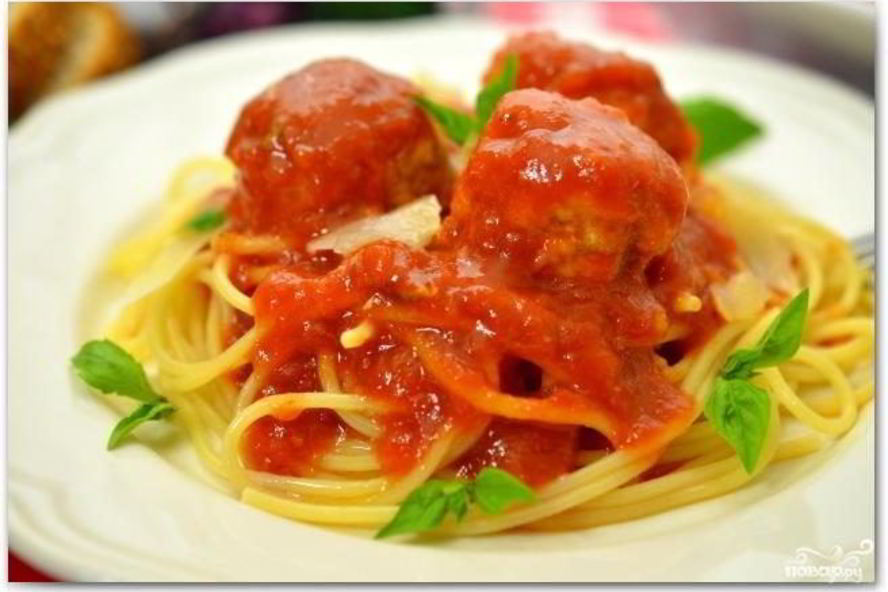 Рецепт куриные фрикадельки в томатном соусе