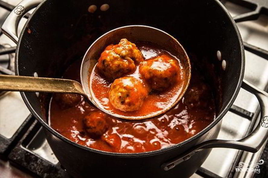 Рецепт мясные фрикадельки с подливкой