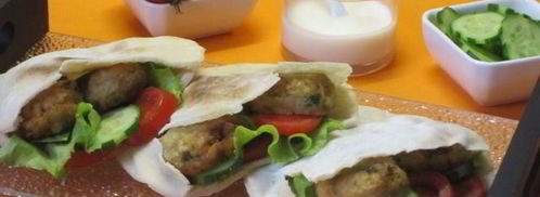 пита с фрикадельками из нута фалафель. Шаг 12