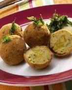 Рыбные фрикадельки с манговой начинкой