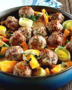 Сливочная тыква с фрикадельками