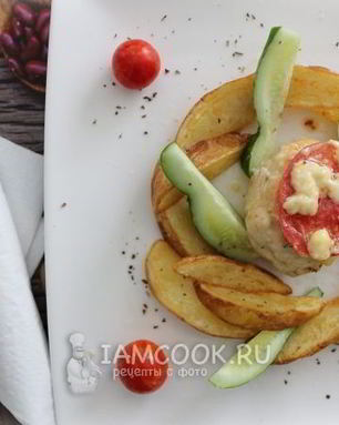 Сливочные фрикадельки с картофелем фри