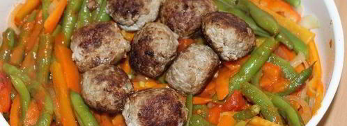 соте со стручковой фасолью и фрикадельками. Шаг 5