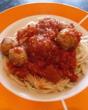 Спагетти с фрикадельками