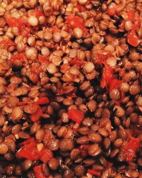 Гарнир из чечевицы по-азиатски