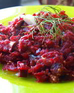 Гарнир из свеклы и баклажанов