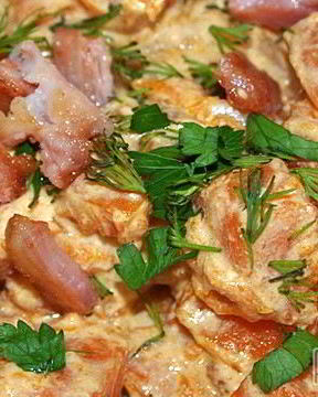 Гарнир из тыквы со сметаной к мясу