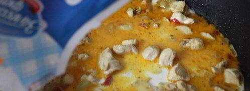 ароматный рис с курицей и овощами в сливках. Шаг 6