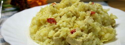 ароматный рис с курицей и овощами в сливках. Шаг 8