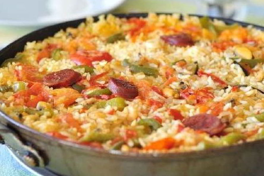 Рецепт ароматный рис с овощами по-испански
