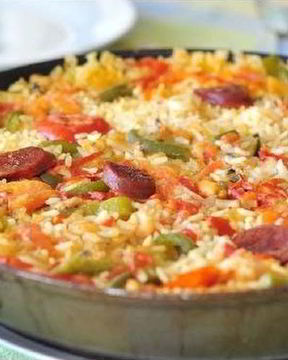 Ароматный рис с овощами по-испански