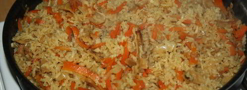 бурый рис с овощами и соевым мясом. Шаг 8