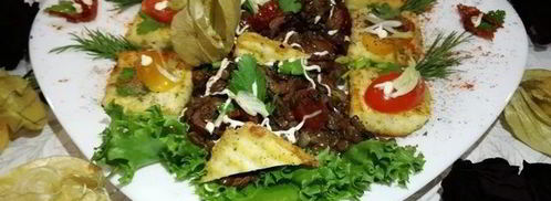 чечевица с лисичками и жареным адыгейским сыром. Шаг 16