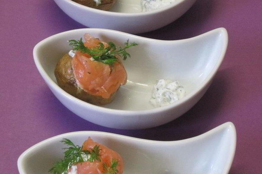 Рецепт картофель мини с семгой