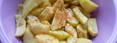 картофель с грибами и сыром сулугуни в мультиварке. Шаг 3