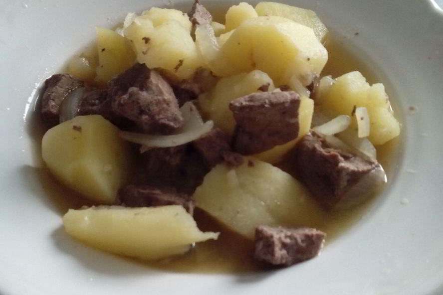Рецепт картофель с печенью