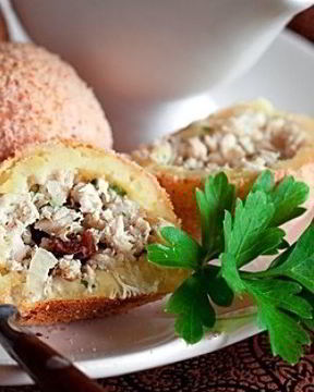 Картофельные крокеты с грибами