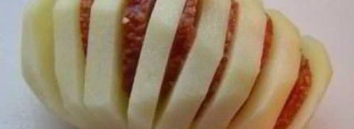 картошка с колбасой и сыром в духовке. Шаг 2