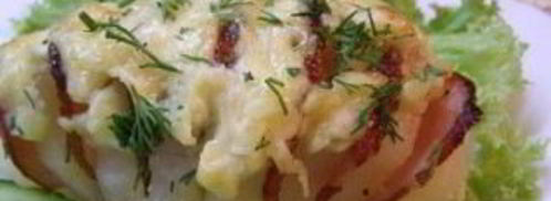 картошка с колбасой и сыром в духовке. Шаг 7