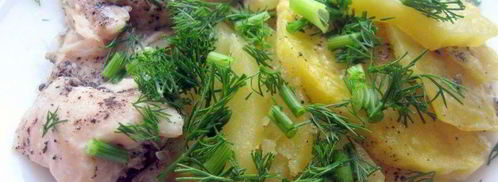 картошка с куриными грудками в микроволновке. Шаг 9