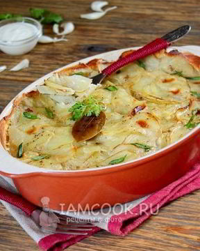 Картошка с майонезом и чесноком в духовке