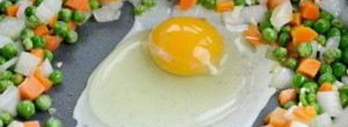 коричневый рис с яйцом и овощами. Шаг 2