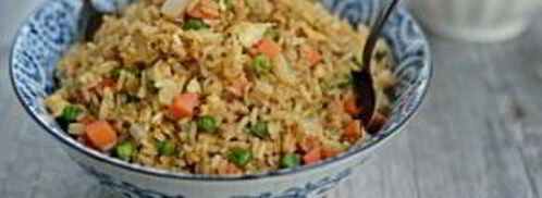 коричневый рис с яйцом и овощами. Шаг 5