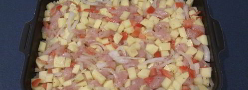 молодой картофель с курицей. Шаг 6