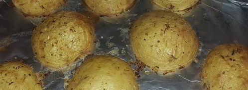 печеный картофель с красной икрой. Шаг 4