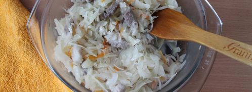 рис с капустой и мясом. Шаг 4