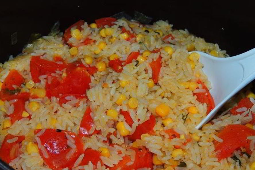 Рецепт рис с помидорами